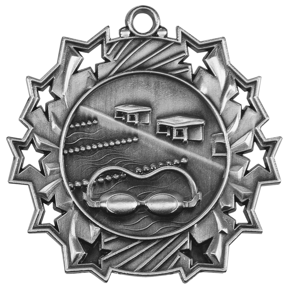 Swimming Ten Star Medal-Silver - AKD Ink