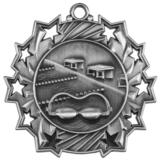 Swimming Ten Star Medal-Silver
