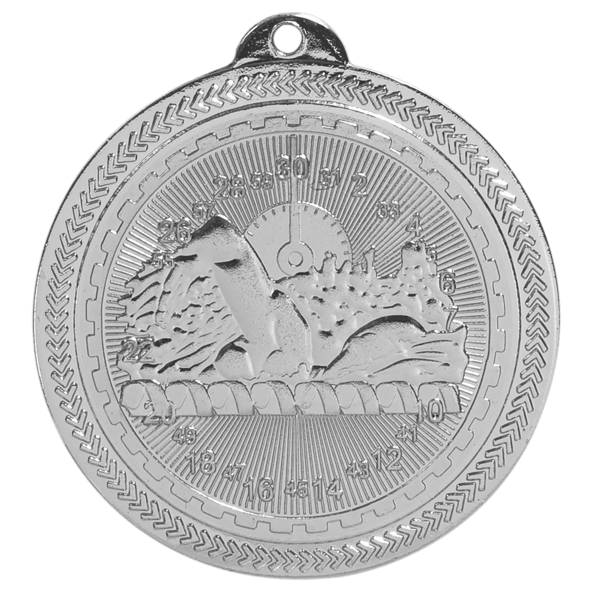 Swimming BriteLazer Medal-Silver - AKD Ink