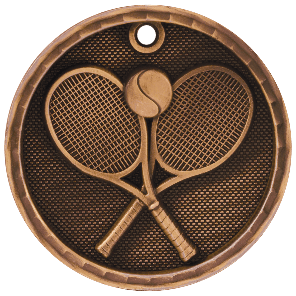 Tennis 3-D Medal-Bronze-AKD Ink