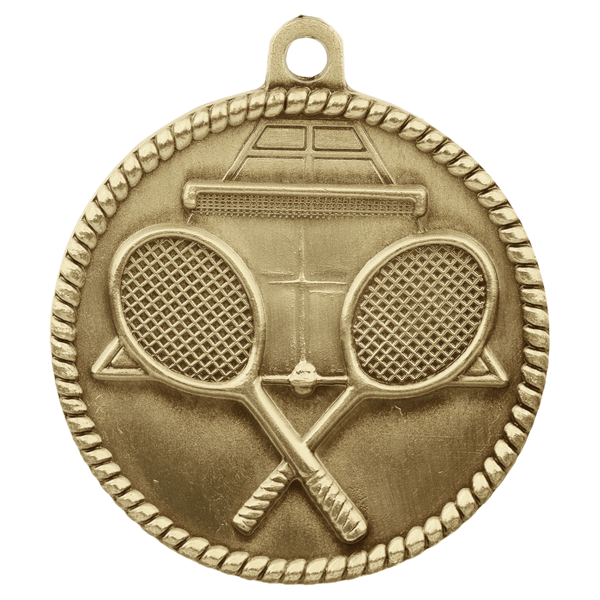 Tennis High Relief Medal-Gold-AKD Ink