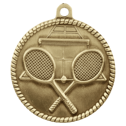Tennis High Relief Medal-Gold