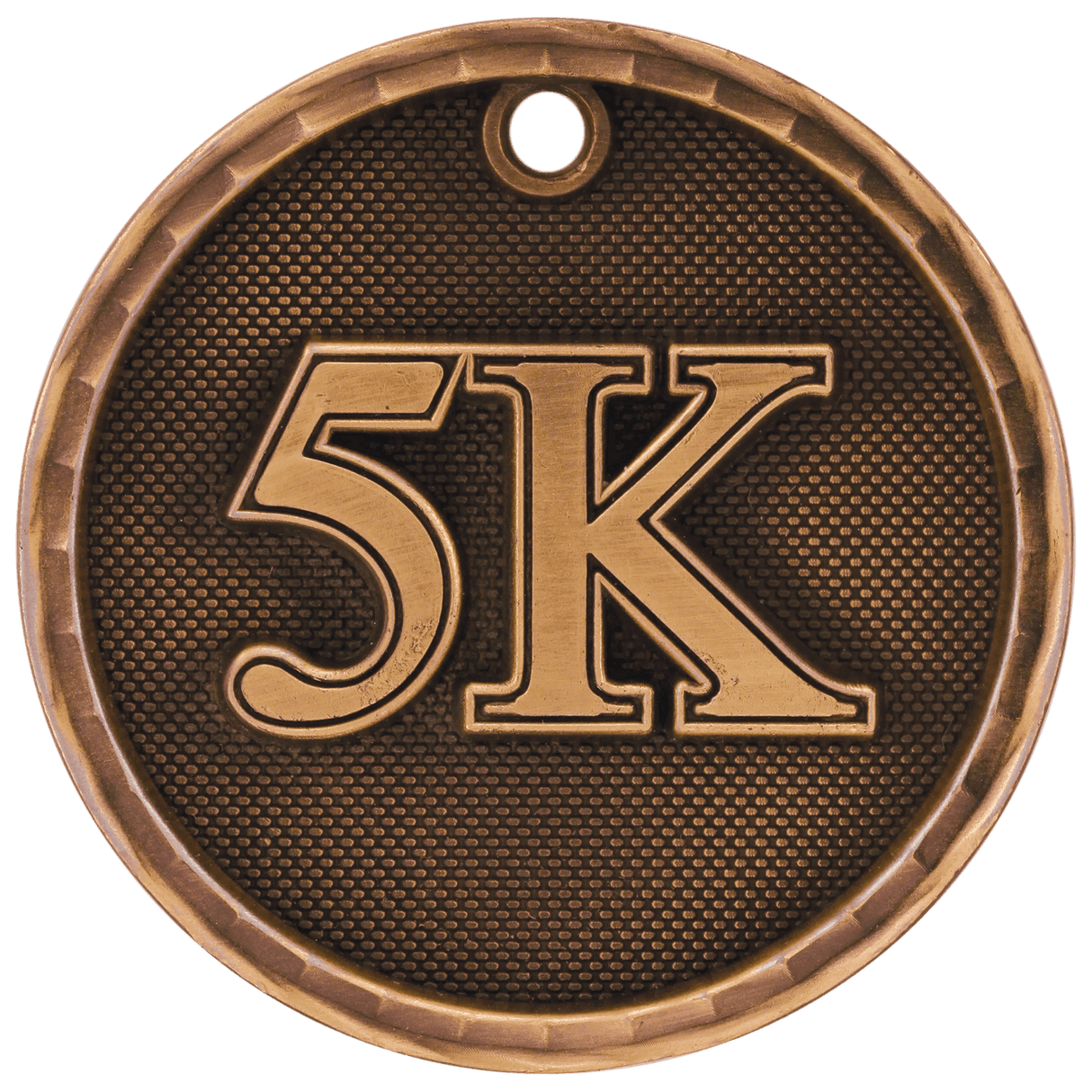 Bronze 3D 5K medal by AKD Ink featuring intricate design and embossed 3D details for awards or recognition.