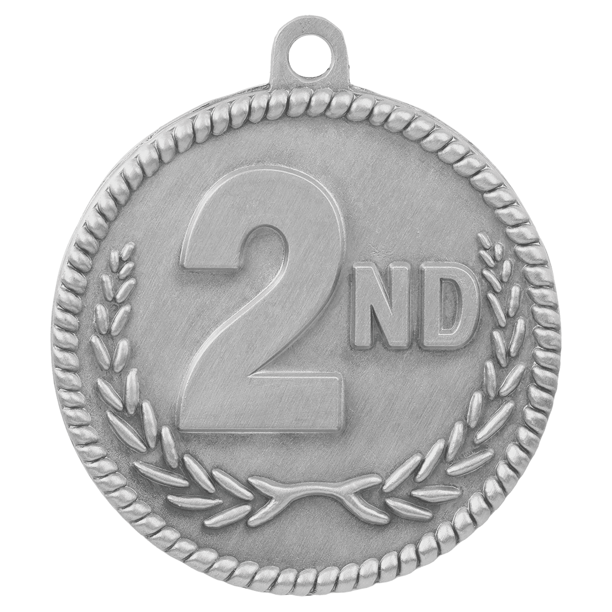 Silver 2nd Place High Relief Medal by AKD Ink featuring detailed embossed design and polished finish.
