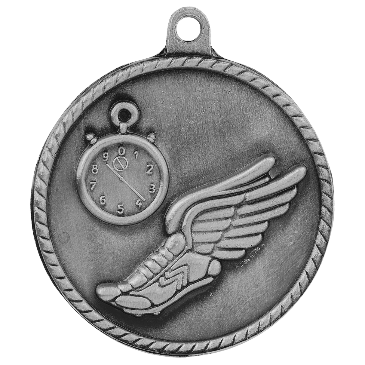Track High Relief Medal-Silver-AKD Ink