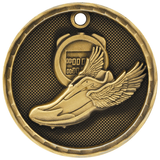 Track 3-D Medal-Gold