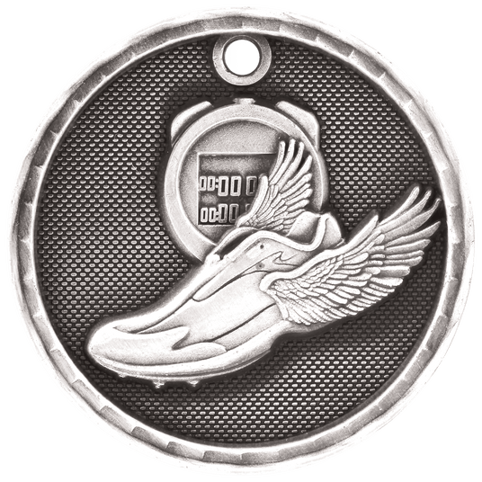 Track 3-D Medal-Silver