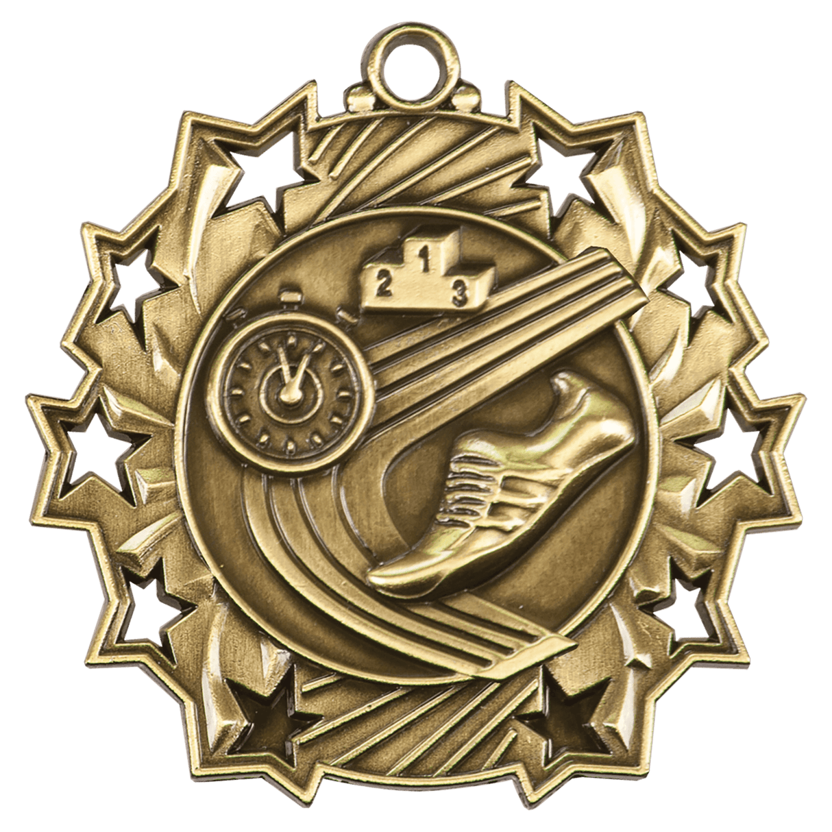 Track Ten Star Medal-Gold-AKD Ink