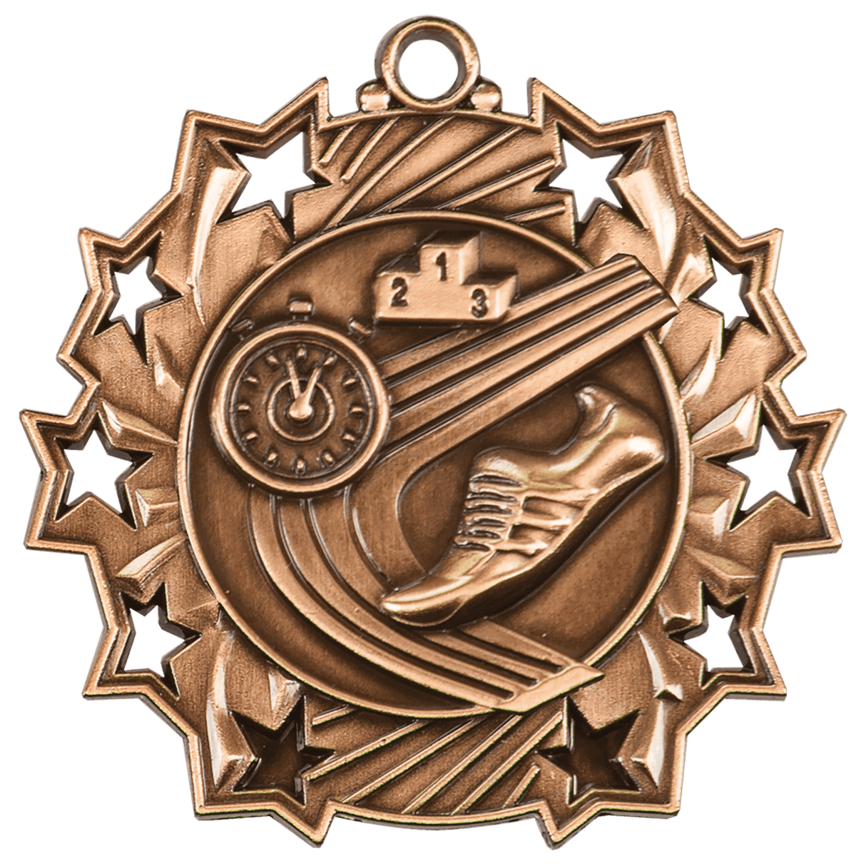Track Ten Star Medal-Bronze-AKD Ink