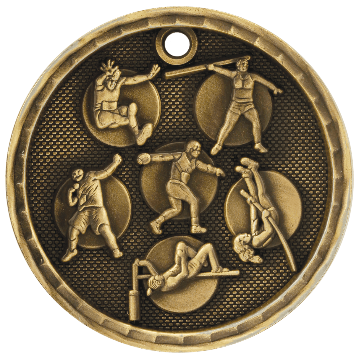 Track & Field 3-D Medal-Gold-AKD Ink