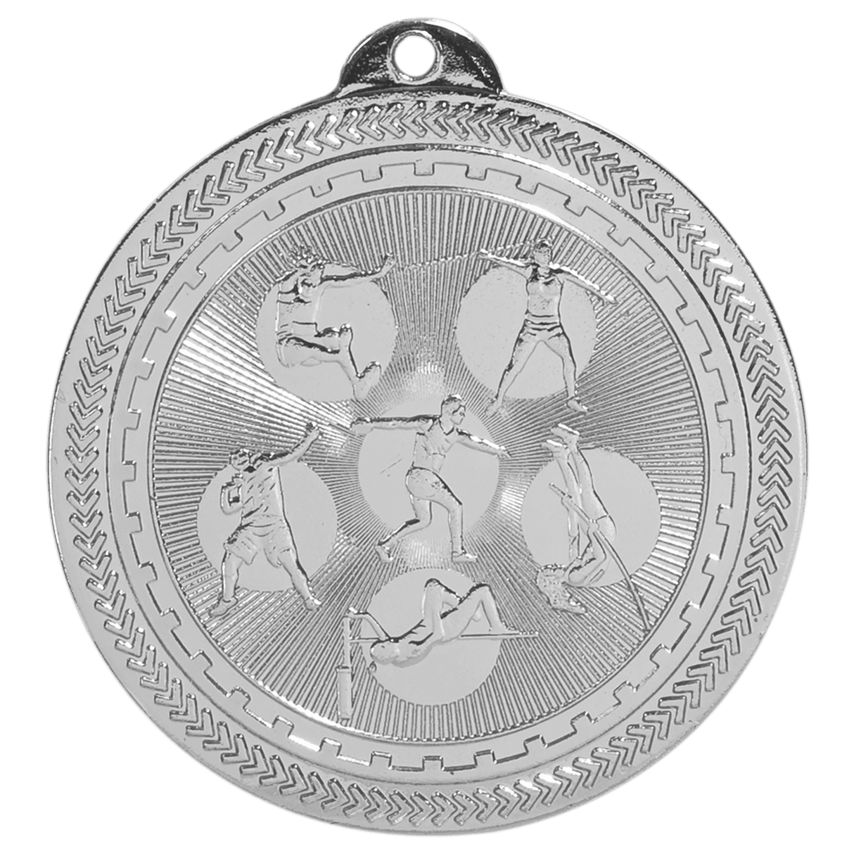 Track & Field BriteLazer Medal-Silver-AKD Ink
