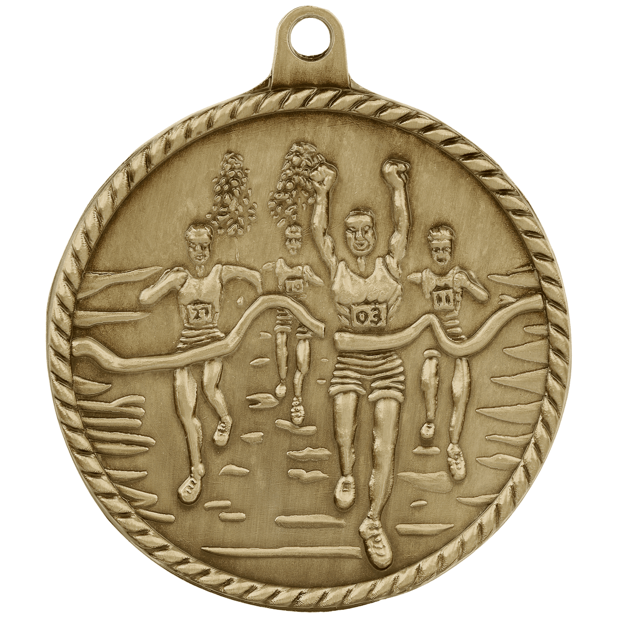 Cross Country High Relief Medal-Gold-AKD Ink