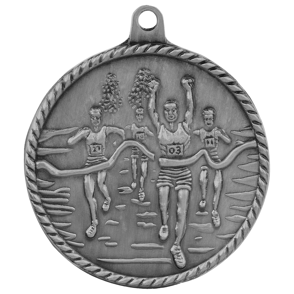 Cross Country High Relief Medal-Silver-AKD Ink