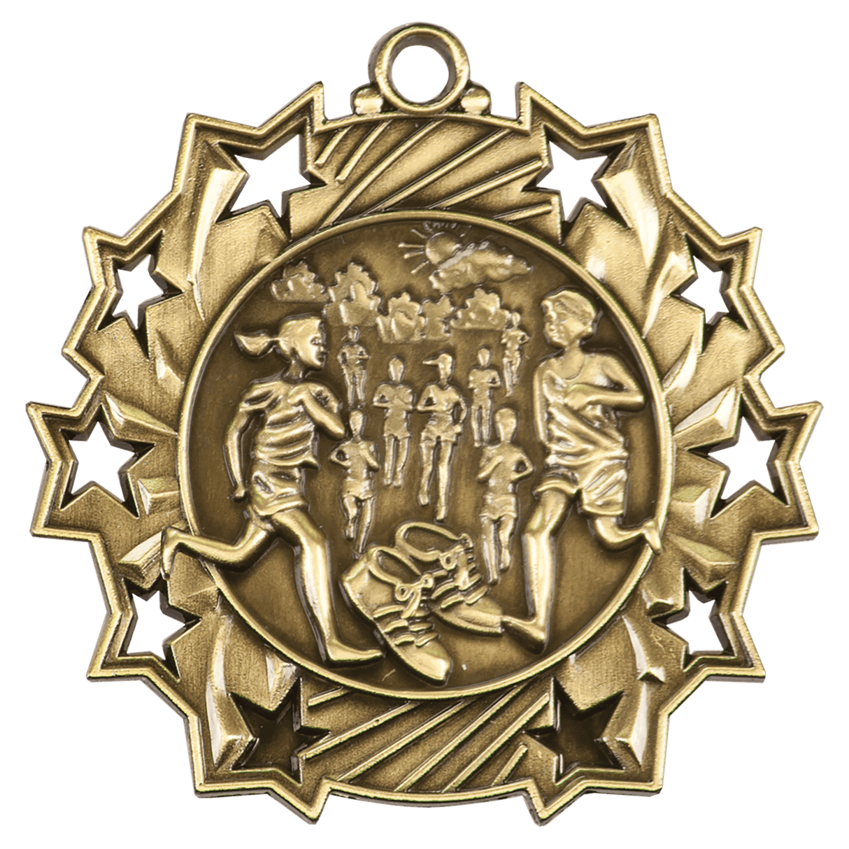Cross Country Ten Star Medal-Gold-AKD Ink
