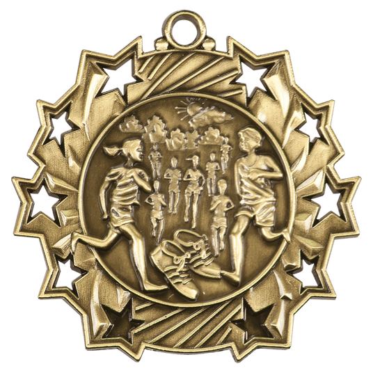 Cross Country Ten Star Medal-Gold