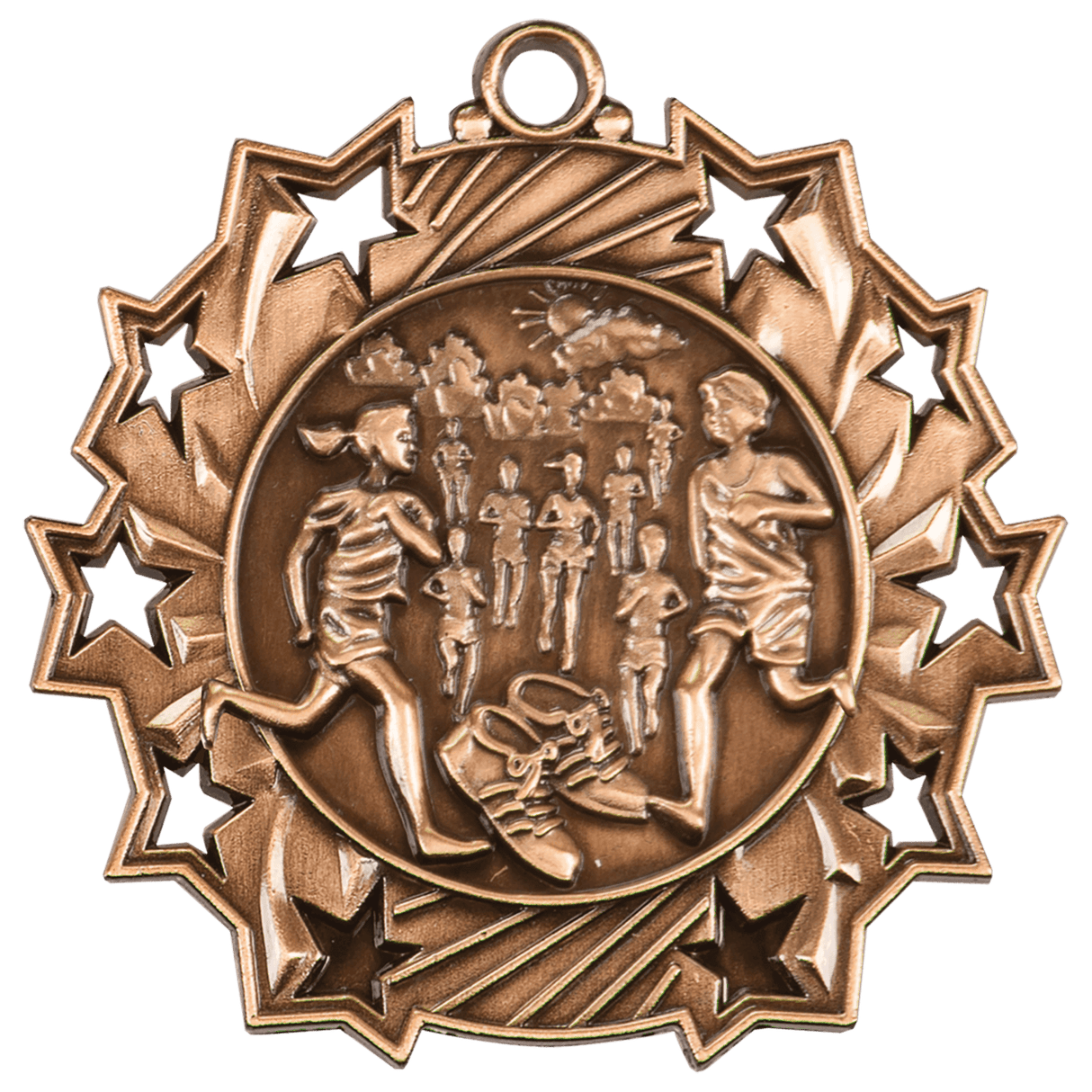 Cross Country Ten Star Medal-Bronze-AKD Ink