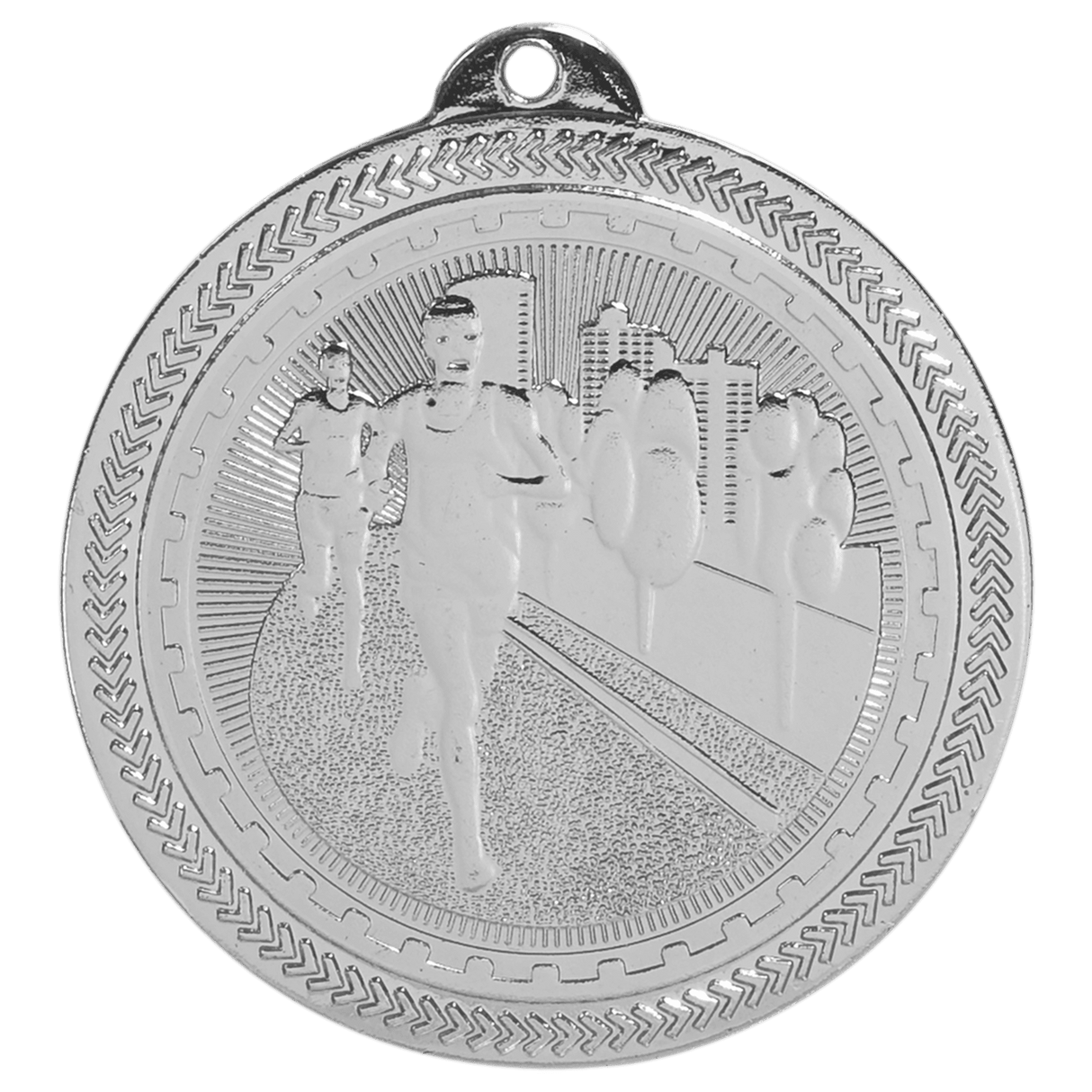 Cross Country BriteLazer Medal-Silver-AKD Ink