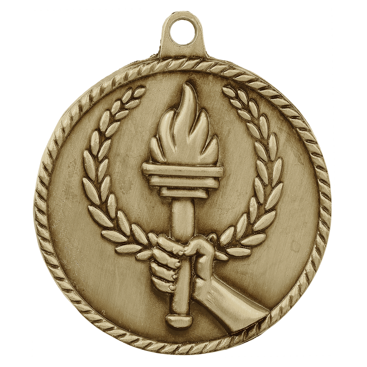 Torch High Relief Medal-Gold-AKD Ink