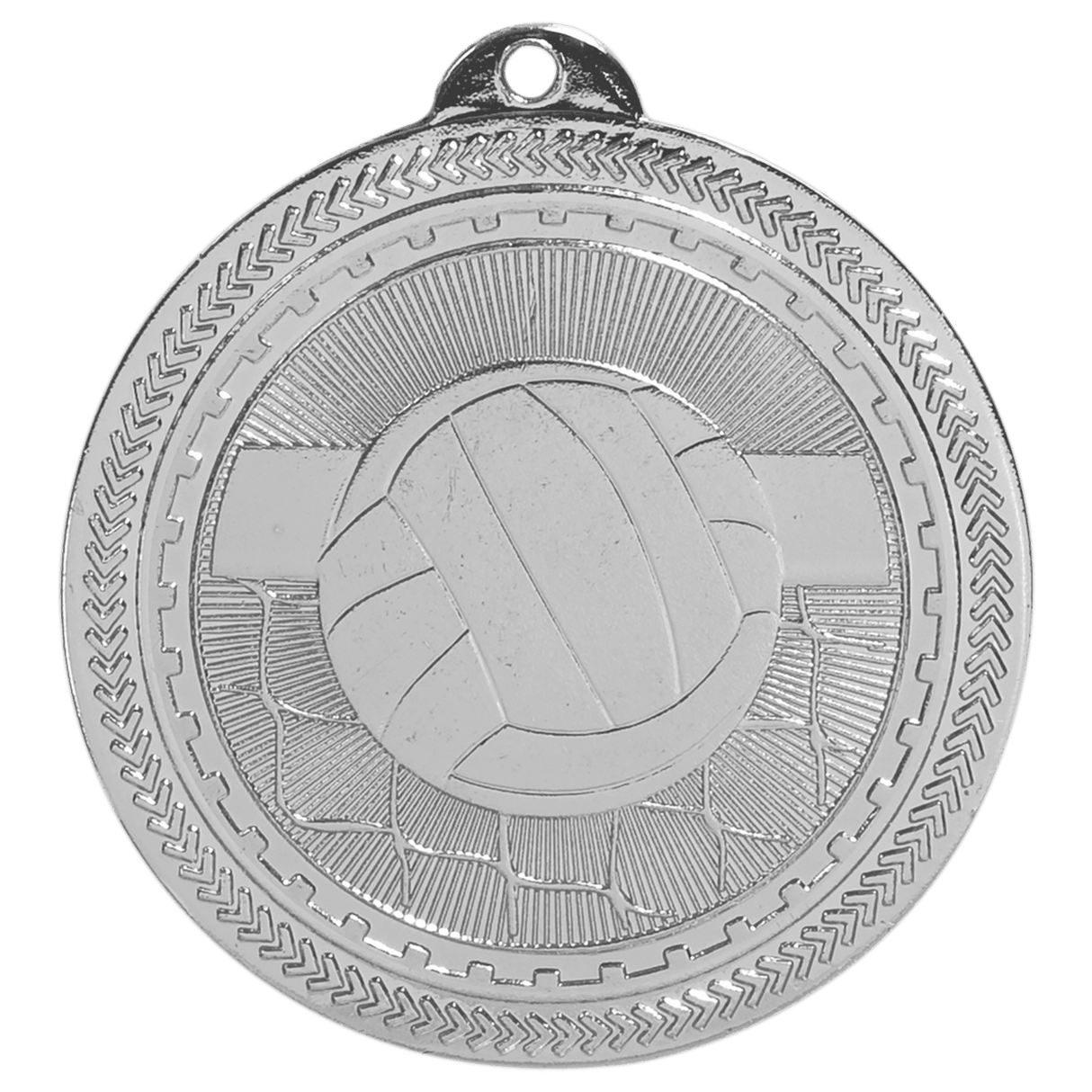 Volleyball BriteLazer Medal-Silver - AKD Ink
