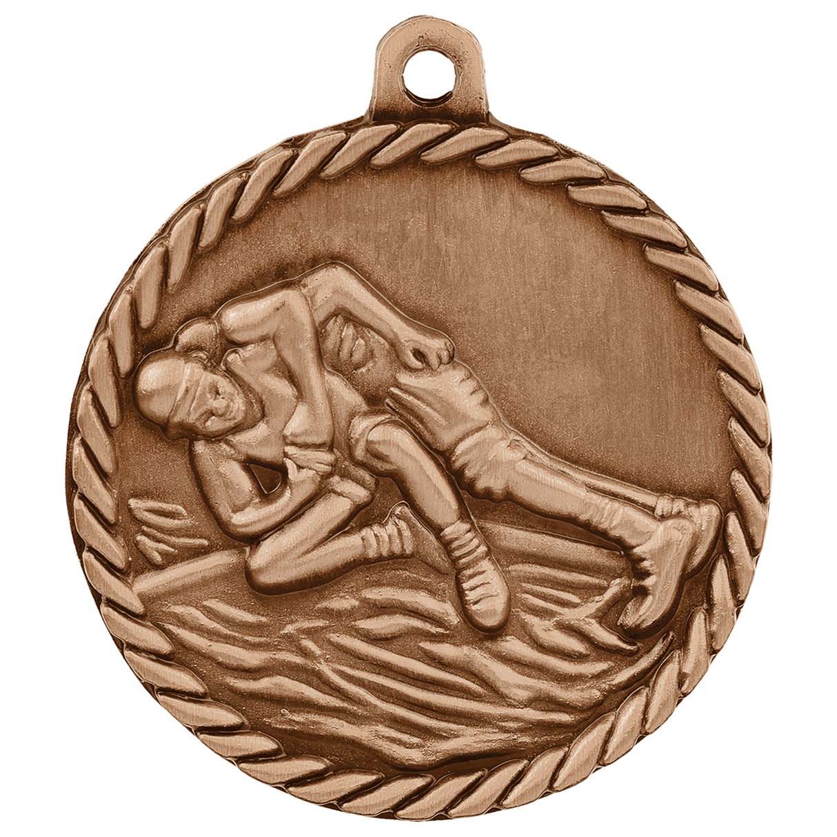 Wrestling High Relief Medal-Bronze - AKD Ink