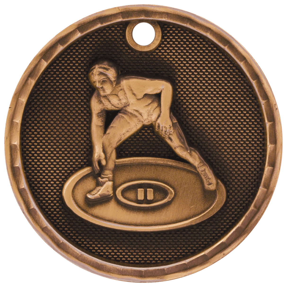 Wrestling 3-D Medal-Bronze - AKD Ink