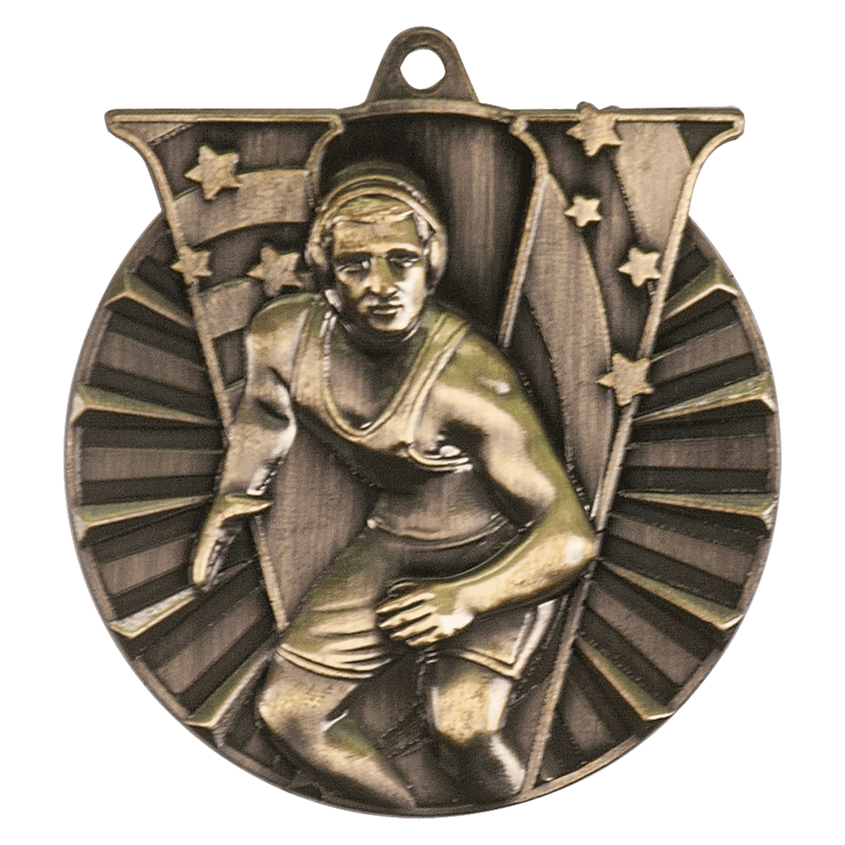 Wrestling Victory Medal-Gold - AKD Ink