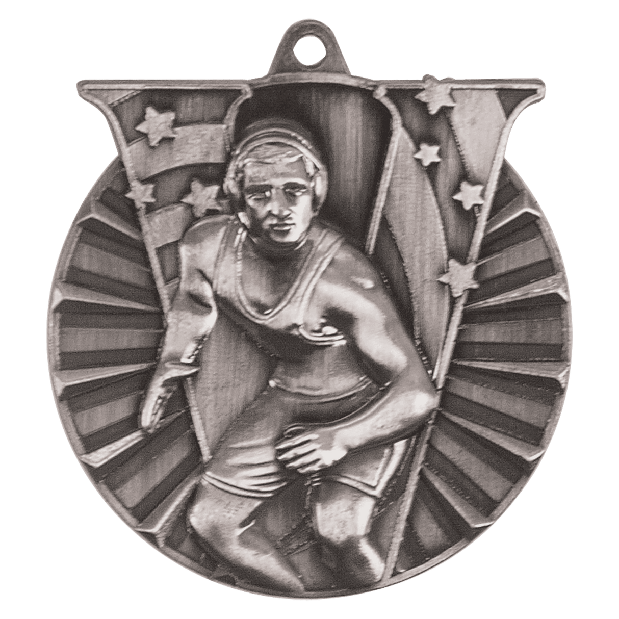 Wrestling Victory Medal-Silver - AKD Ink