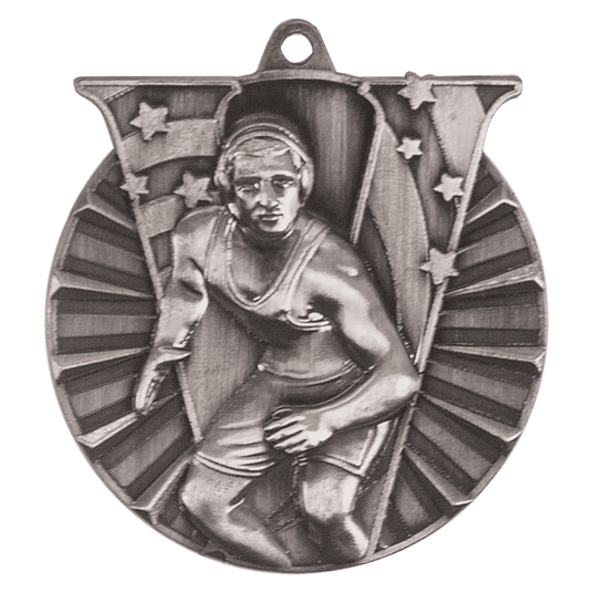 Wrestling Victory Medal-Silver