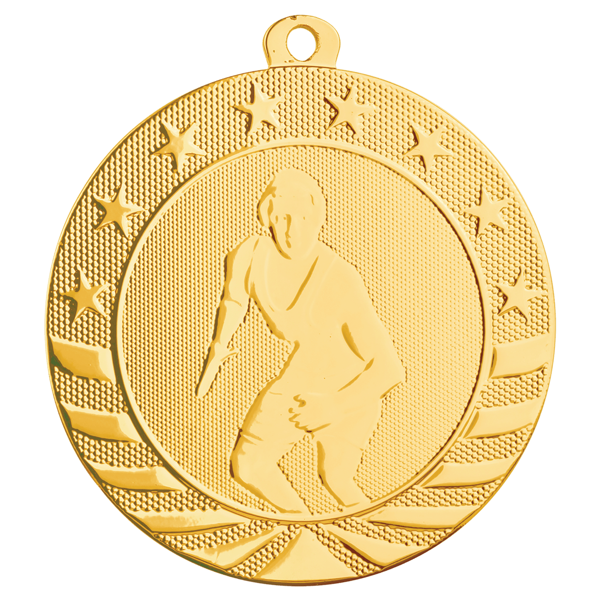 Male Wrestling Starbrite Medal-Gold - AKD Ink