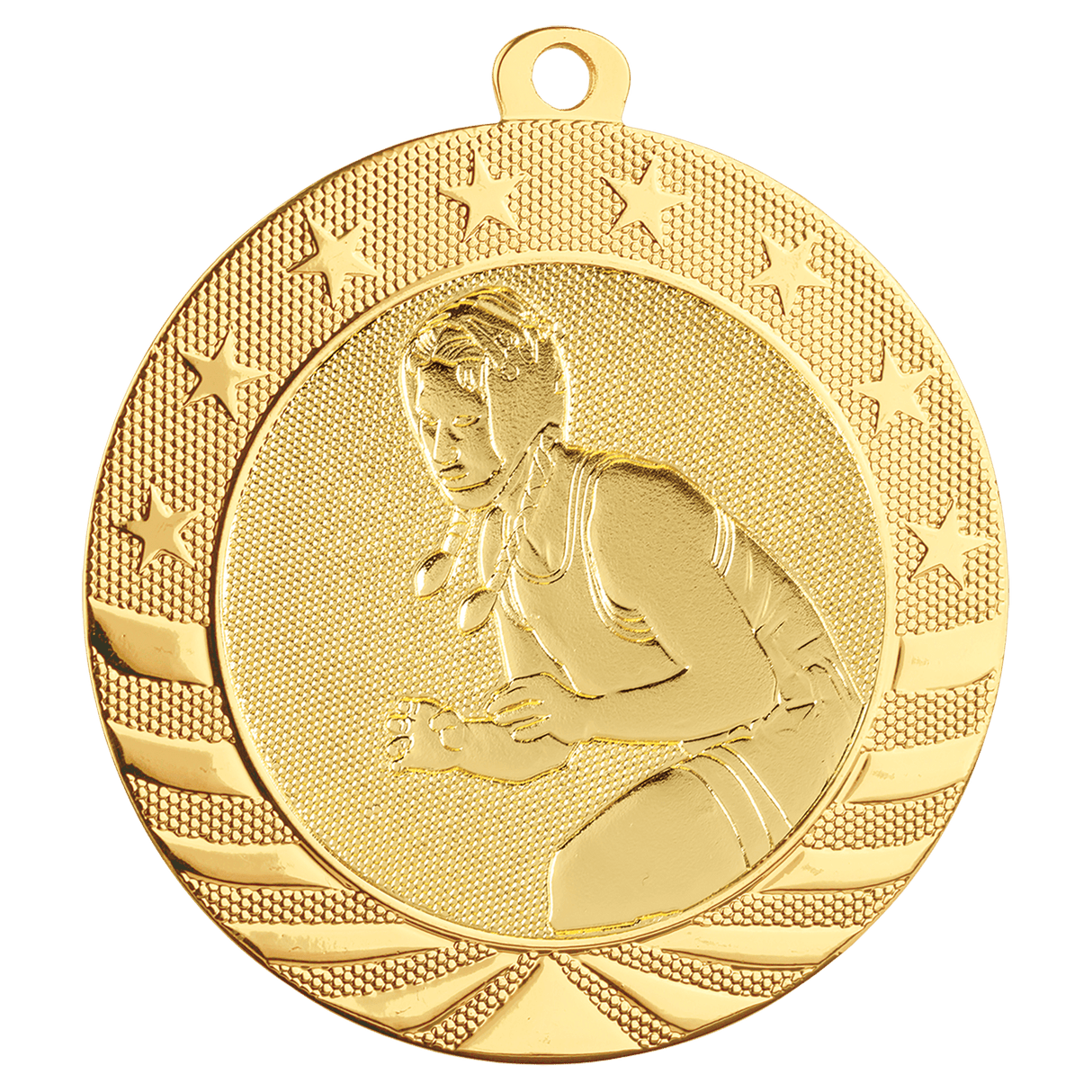 Female Wrestling Starbrite Medal-Gold - AKD Ink