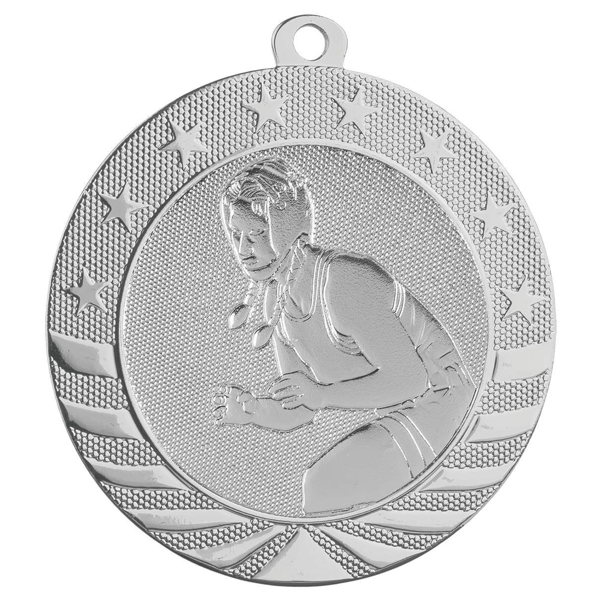 Female Wrestling Starbrite Medal-Silver - AKD Ink