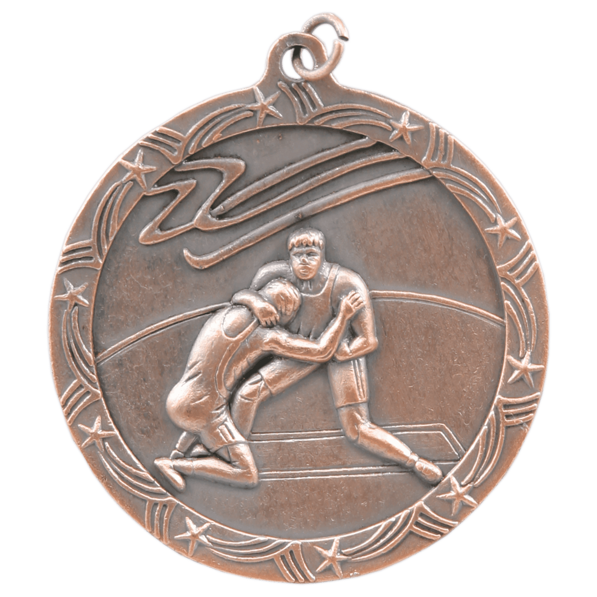 Wrestling Shooting Star Medal-Bronze - AKD Ink