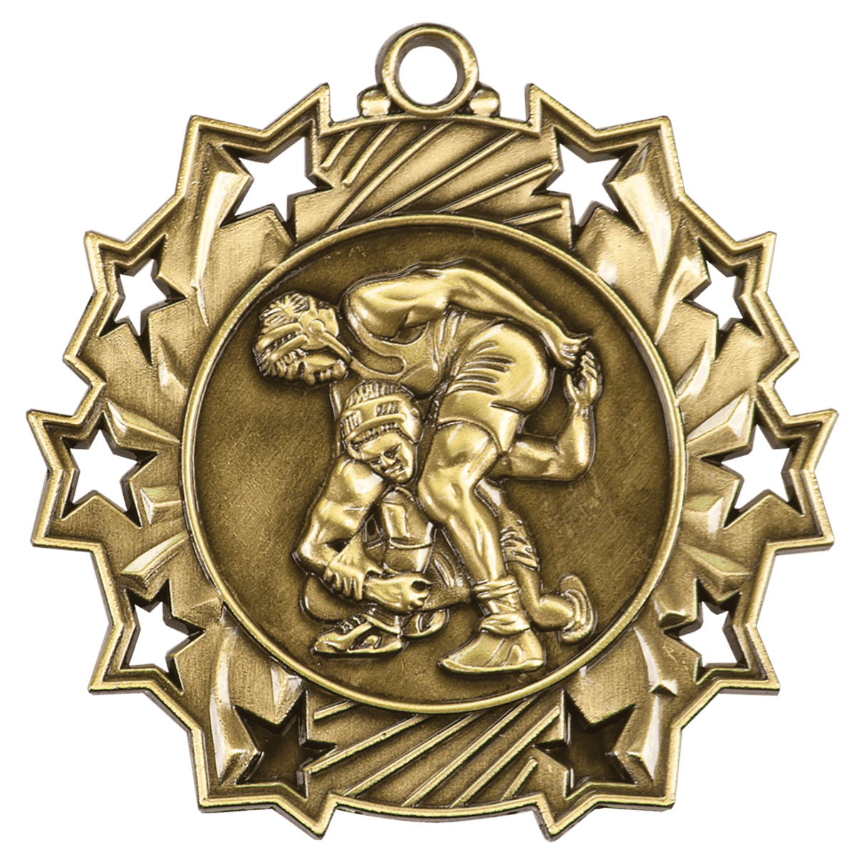 Wrestling Ten Star Medal-Gold - AKD Ink