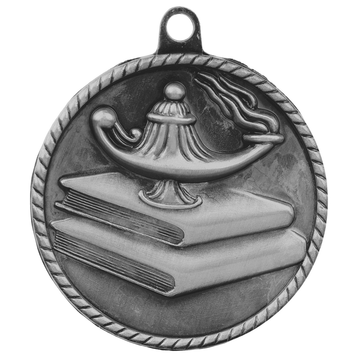Lamp of Knowledge High Relief Medal-Silver-AKD Ink
