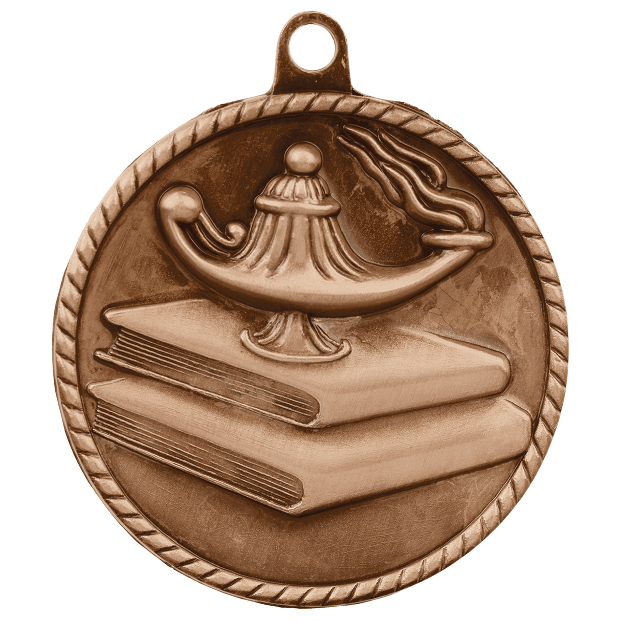 Lamp of Knowledge High Relief Medal-Bronze-AKD Ink