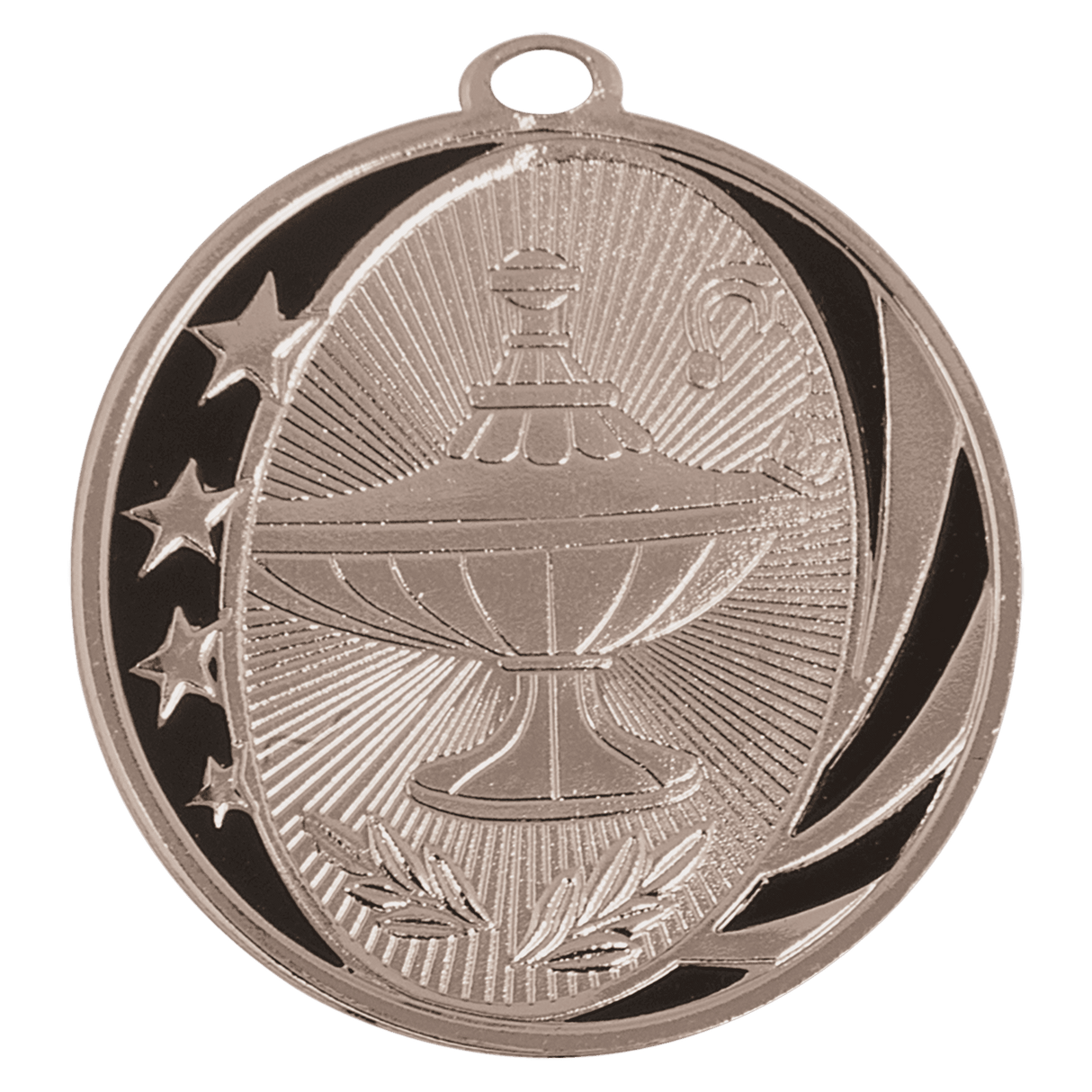 Lamp of Knowledge Starbrite Medal-Silver-AKD Ink