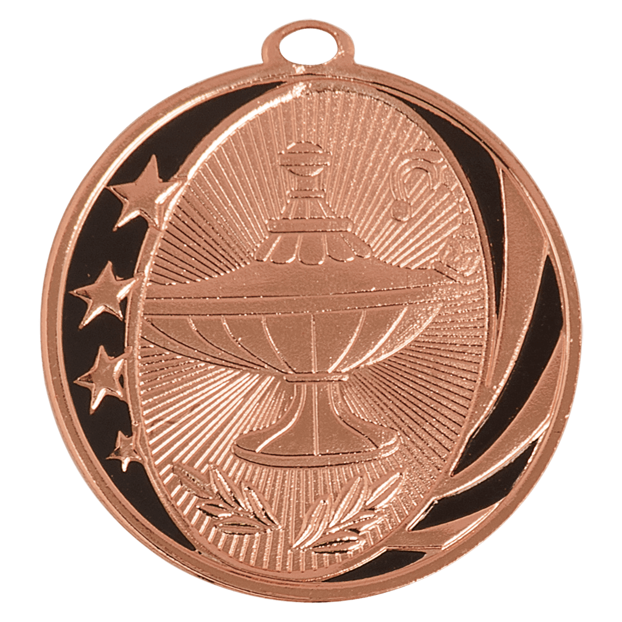 Lamp of Knowledge Starbrite Medal-Bronze-AKD Ink