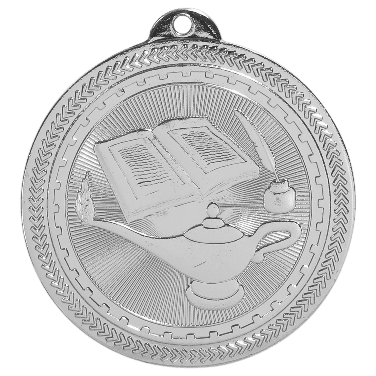 Lamp of Knowledge BriteLazer Medal-Silver-AKD Ink