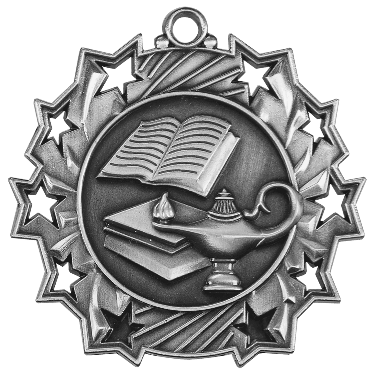 Lamp of Knowledge Ten Star Medal-Silver-AKD Ink