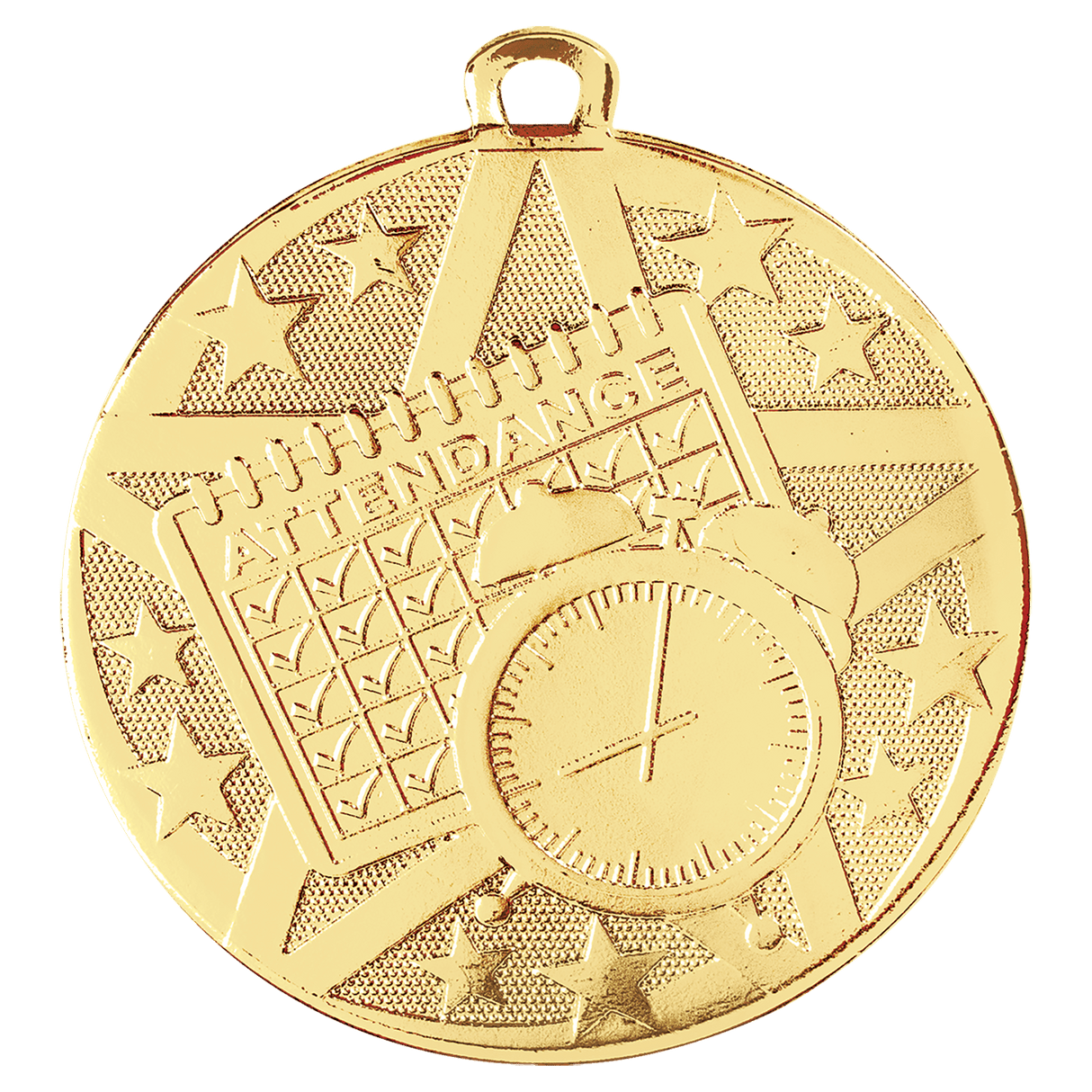 Perfect Attendance Superstar Medal-Gold-AKD Ink