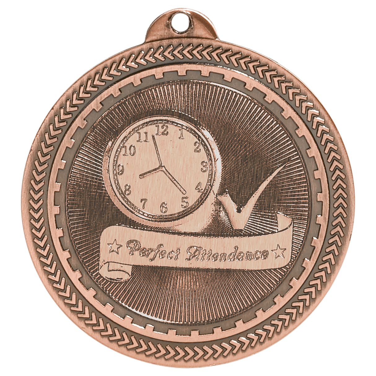 Perfect Attendance BriteLazer Medal-Bronze-AKD Ink