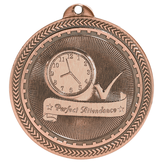 Perfect Attendance BriteLazer Medal-Bronze