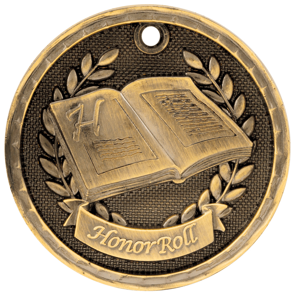 Honor Roll 3-D Medal-Gold-AKD Ink