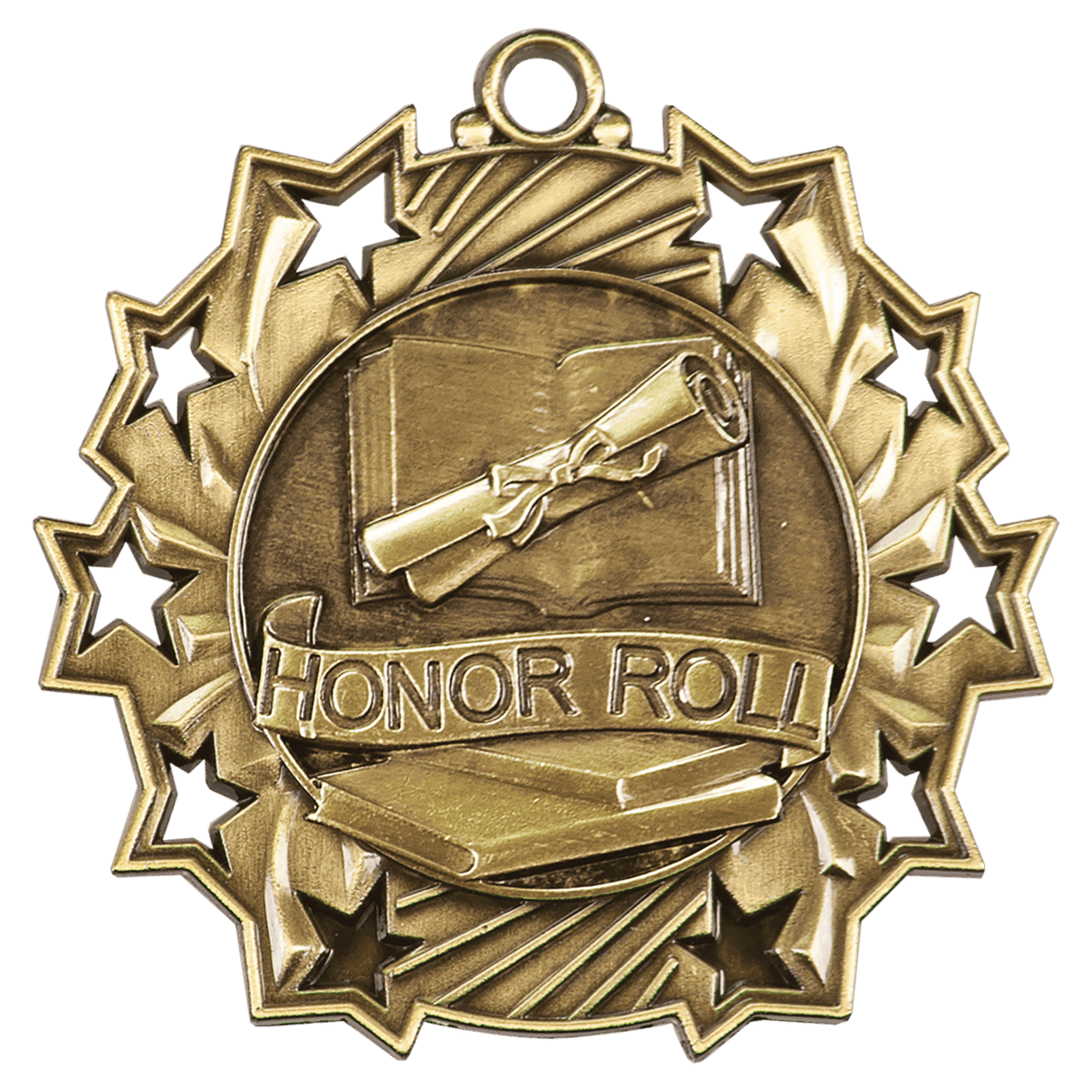 Honor Roll Ten Star Medal-Gold-AKD Ink