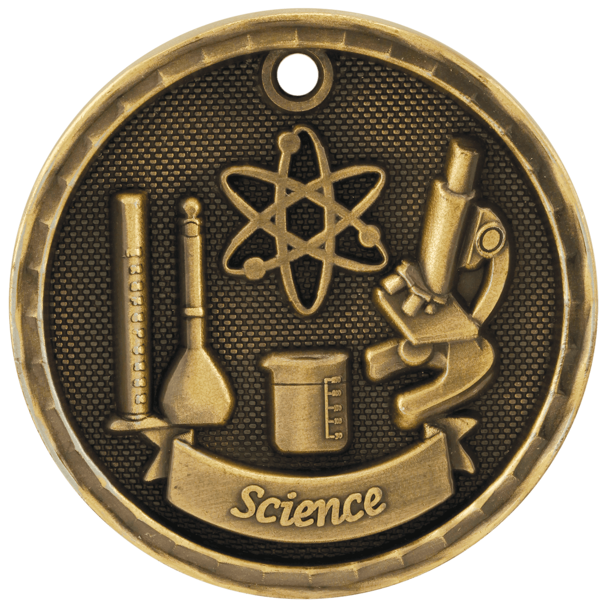 Science 3-D Medal-Gold-AKD Ink