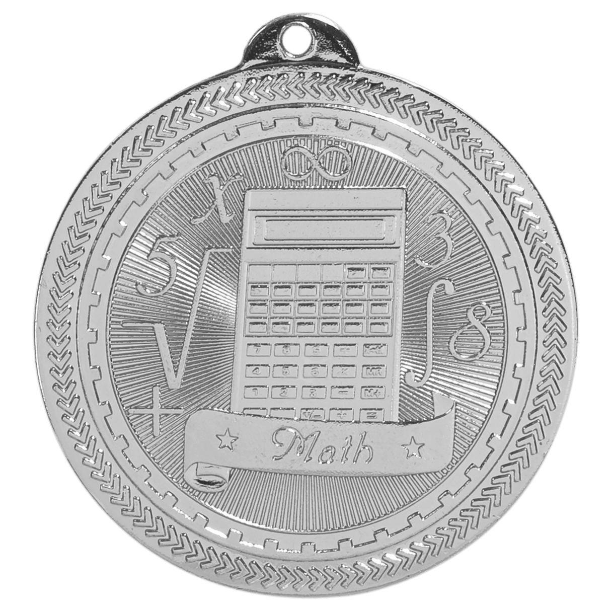 Math BriteLazer Medal-Silver-AKD Ink