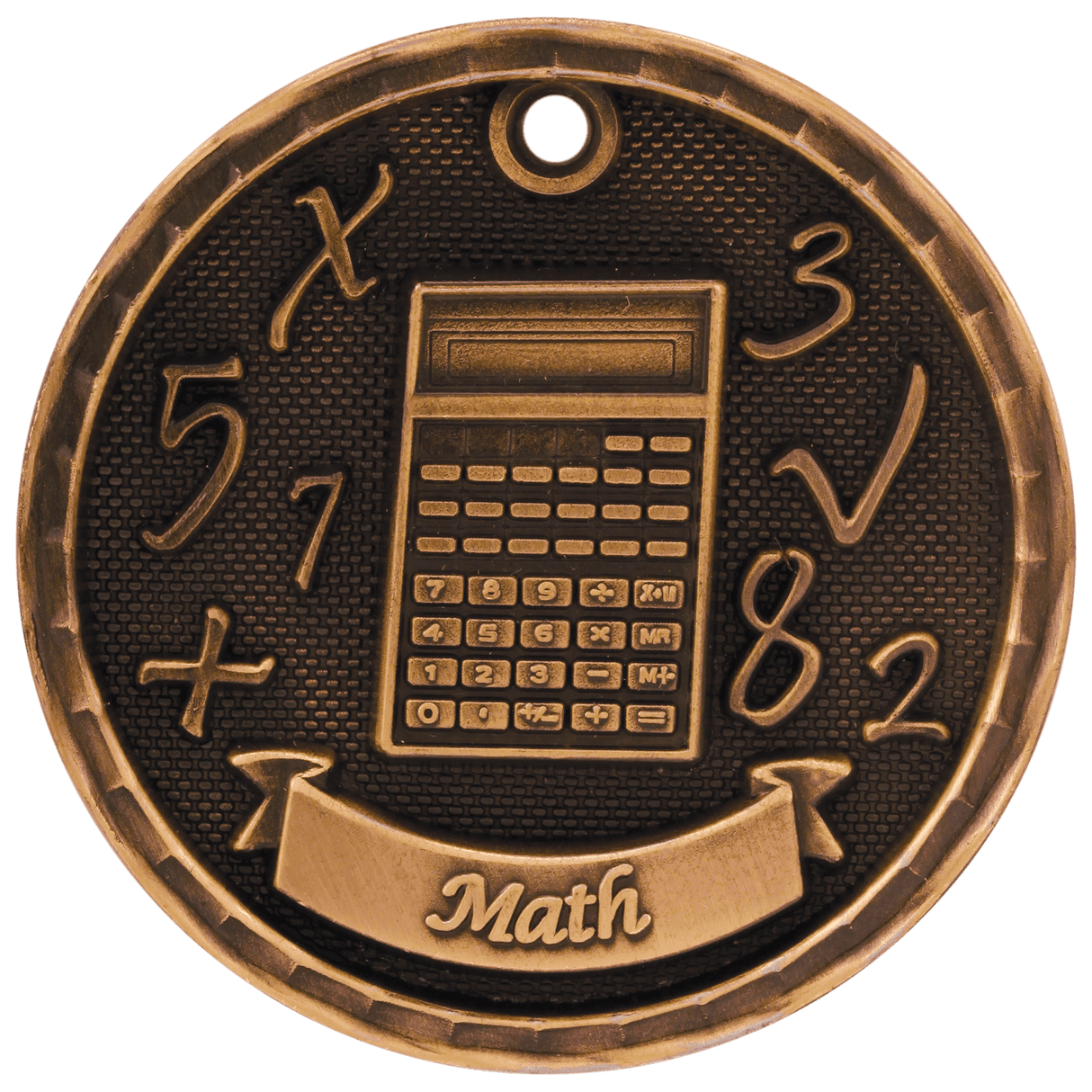 Math 3-D Medal-Bronze-AKD Ink