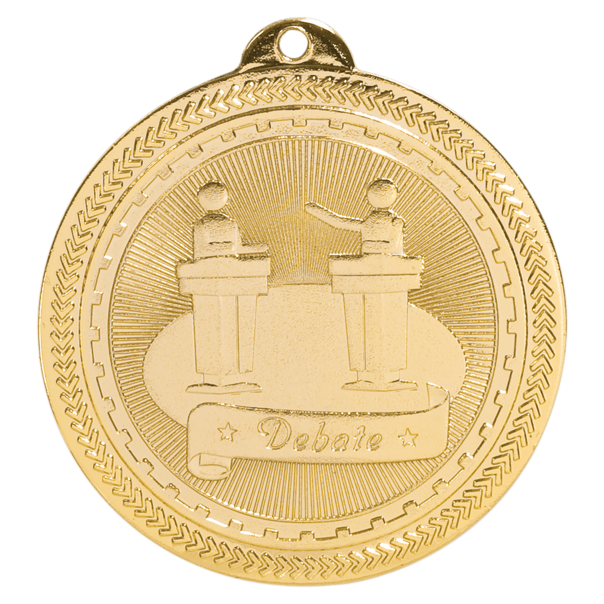 Debate BriteLazer Medal-Gold-AKD Ink
