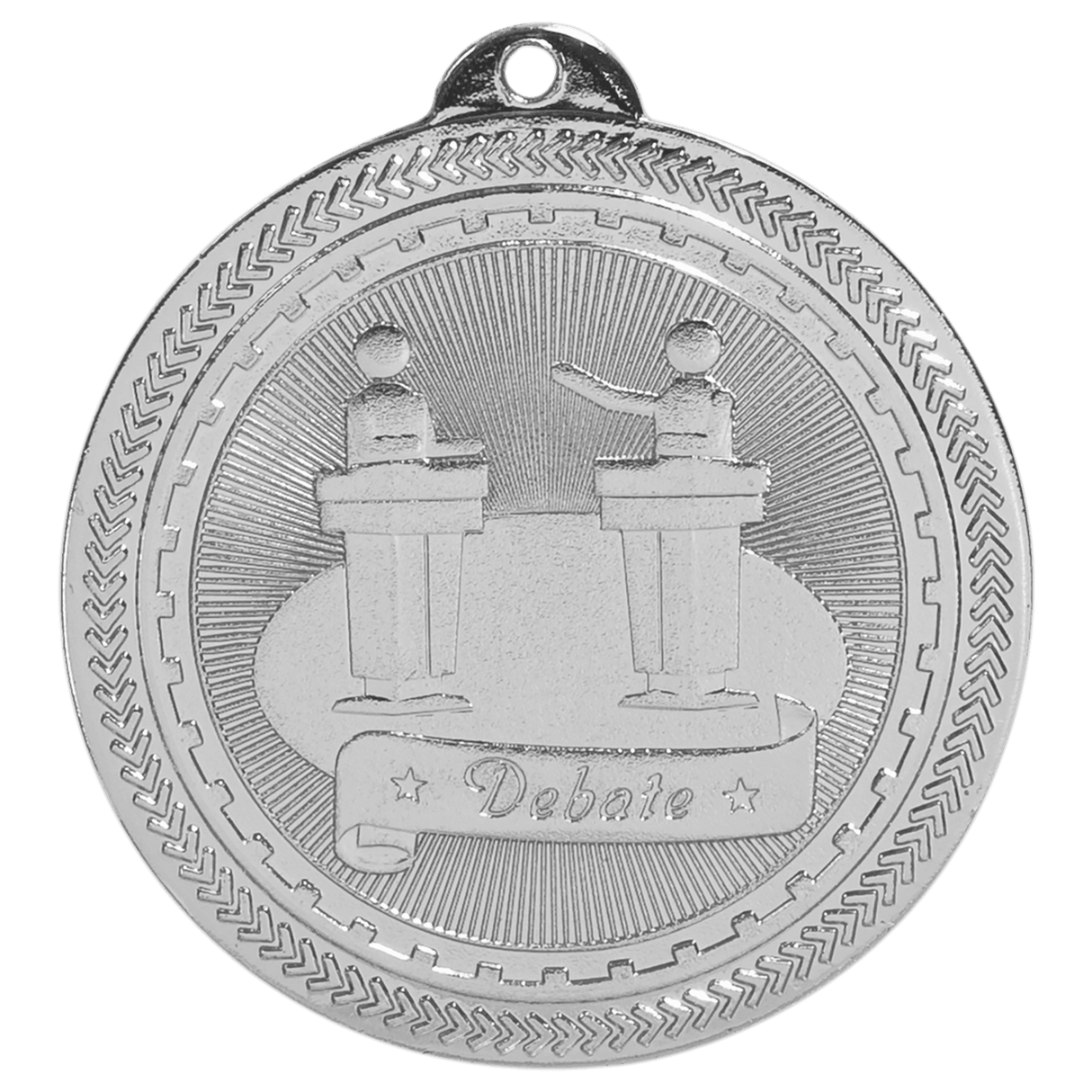 Debate BriteLazer Medal-Silver-AKD Ink