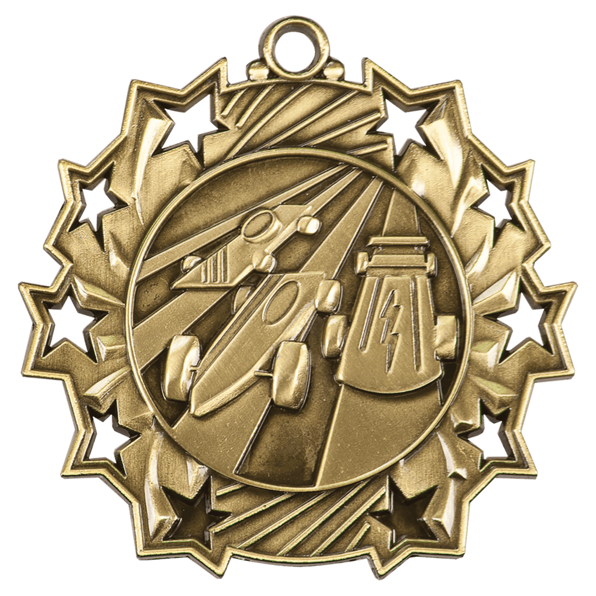 Pinewood Derby Ten Star Medal-Gold-AKD Ink